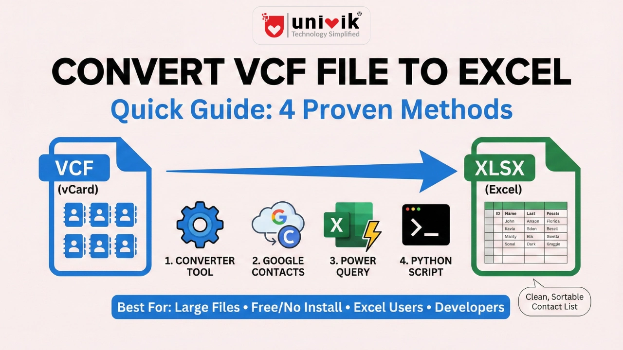 How to Convert VCF File to Excel (4 Working Methods)