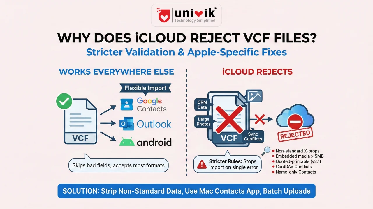 Why iCloud Rejects vCard Upload Common Errors and How to Fix them