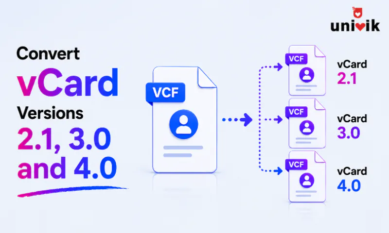 Convert vCard Version: 2.1, 3.0 and 4.0 Differences and Conversion Guide