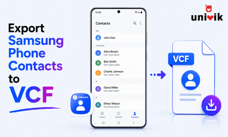 Export Contacts from Samsung Phone to VCF file