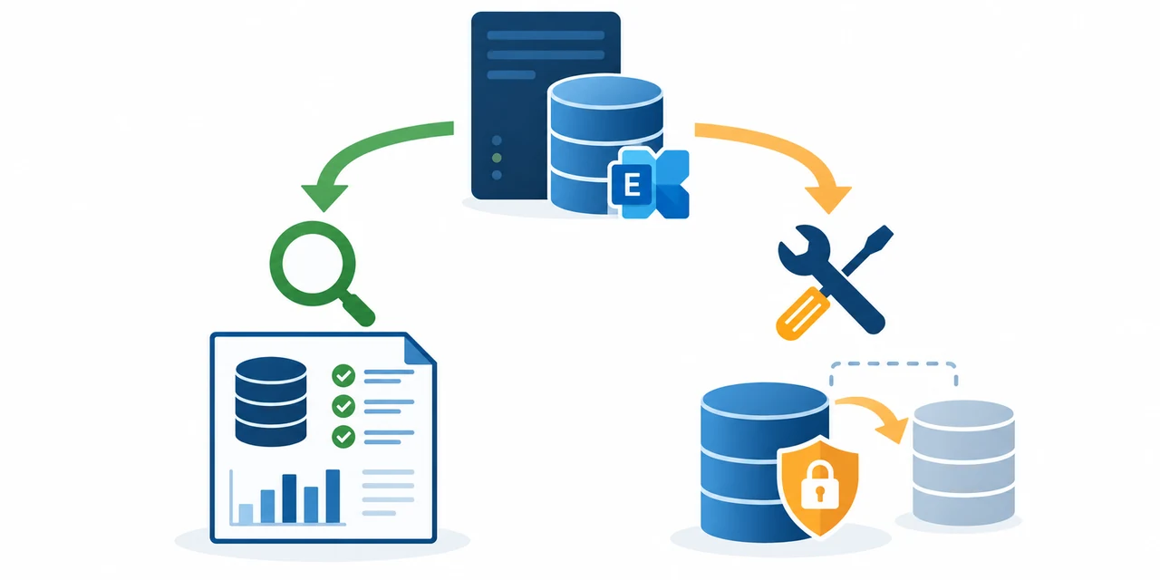 Start with read-only checks; commands that change the database carry more risk.