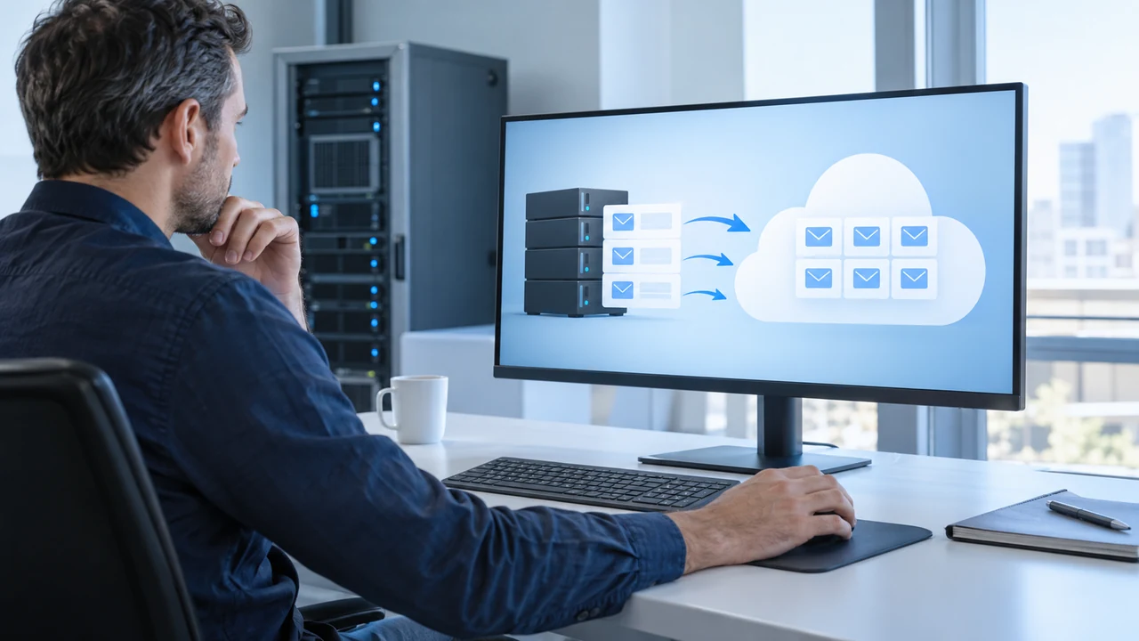 Choose a direct upload or PST route based on the database and the destination mailboxes.