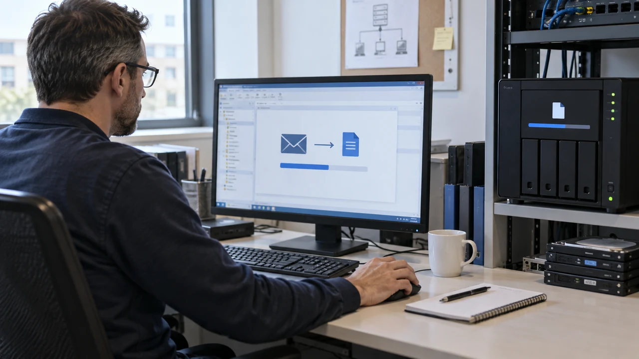 The export role and a reachable network share must be ready before the mailbox request runs.