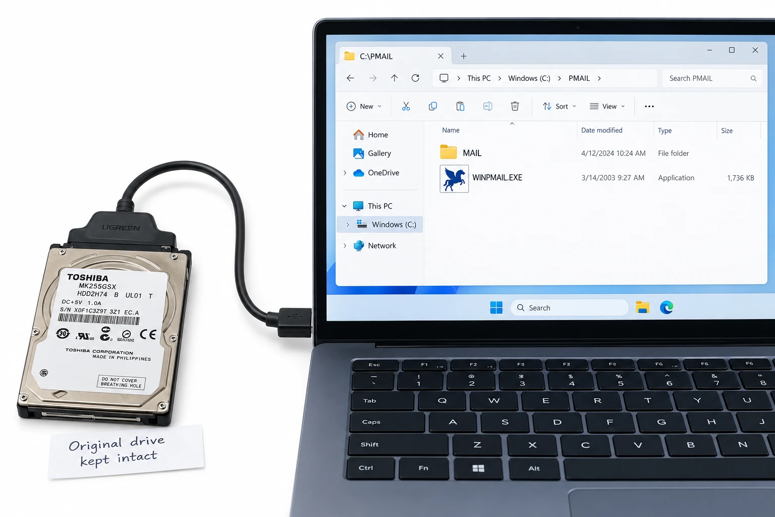 Copy the complete Pegasus folder to removable storage, then restore it on the new PC.