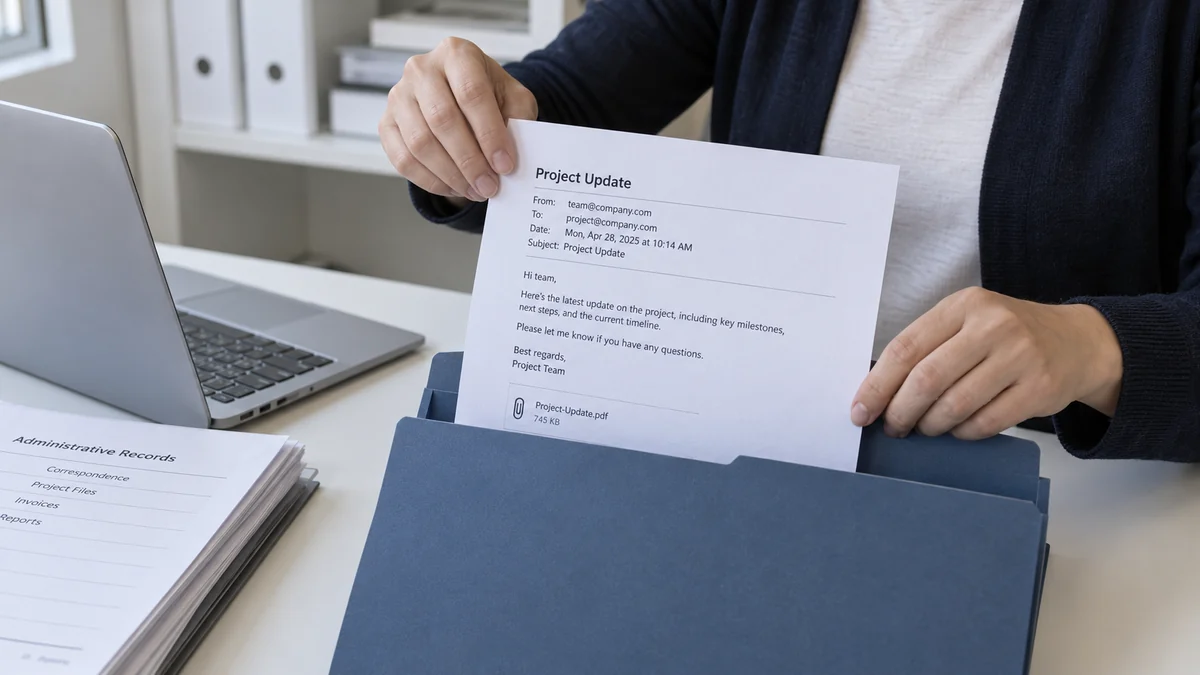 A printed email can become part of a PDF record; a converter is better for exporting whole folders at once.